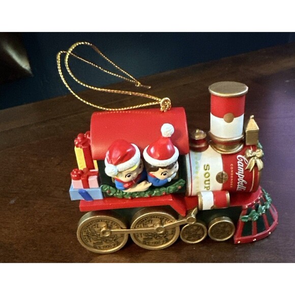 Vintage 2000 Campbell's Kids Soup Train Ornament  Christmas - Picture 1 of 10